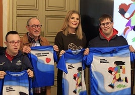 Presentación de la prueba deportiva de la San Silvestre Salmantina en el Ayuntamiento de Salamanca.