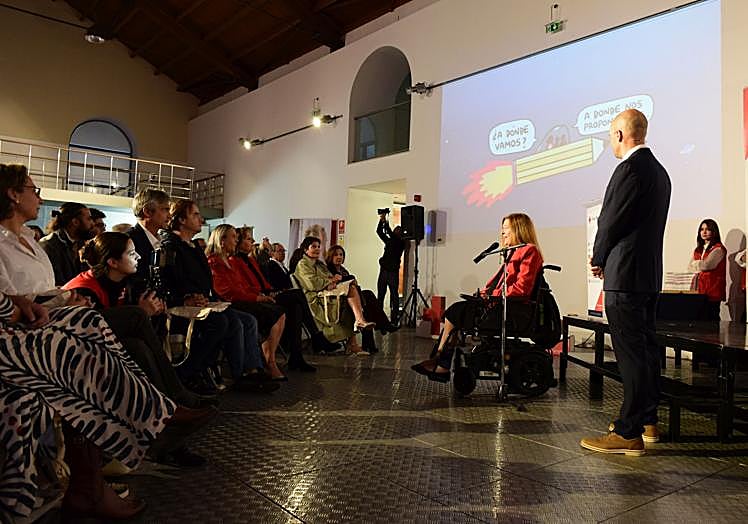 Maribel Campo, presidenta provincial de Cruz Roja, durante el acto.