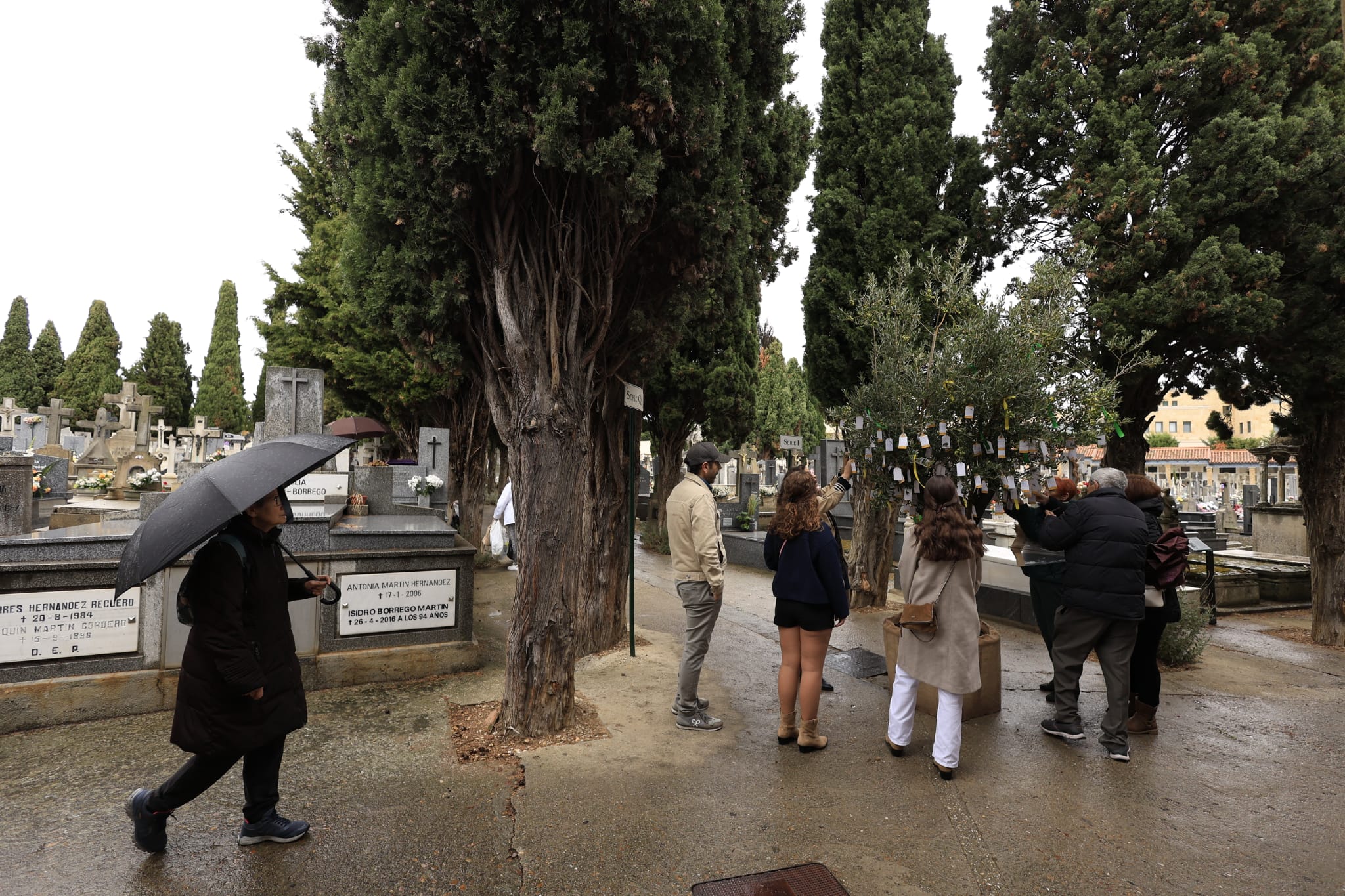 El día de Todos los Santos se celebra bajo el paraguas en Salamanca
