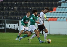 Javi Delgado, el autor del gol salmantino este domingo.