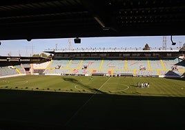 Vista general del estadio Helmántico este domingo