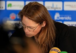 Anna Montañana, durante una comparecencia ante los medios de comunicación esta temporada