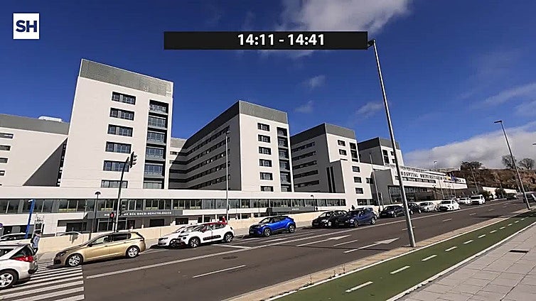 Nos desplazamos hasta el parking del hospital de Salamanca para comprobar la situación de los atascos