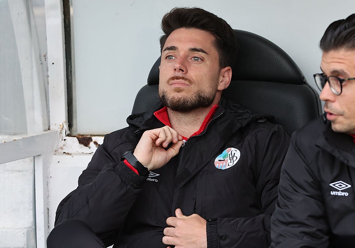 Jorge García, durante esta tarde de domingo en el partido frente al Real Ávila