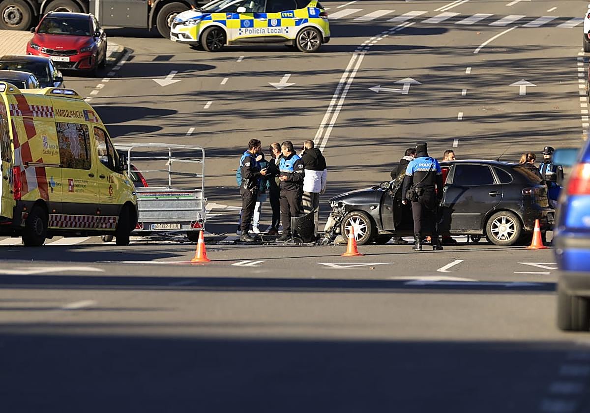 Accidente en la calle Hermanas Fidalgo Morales.