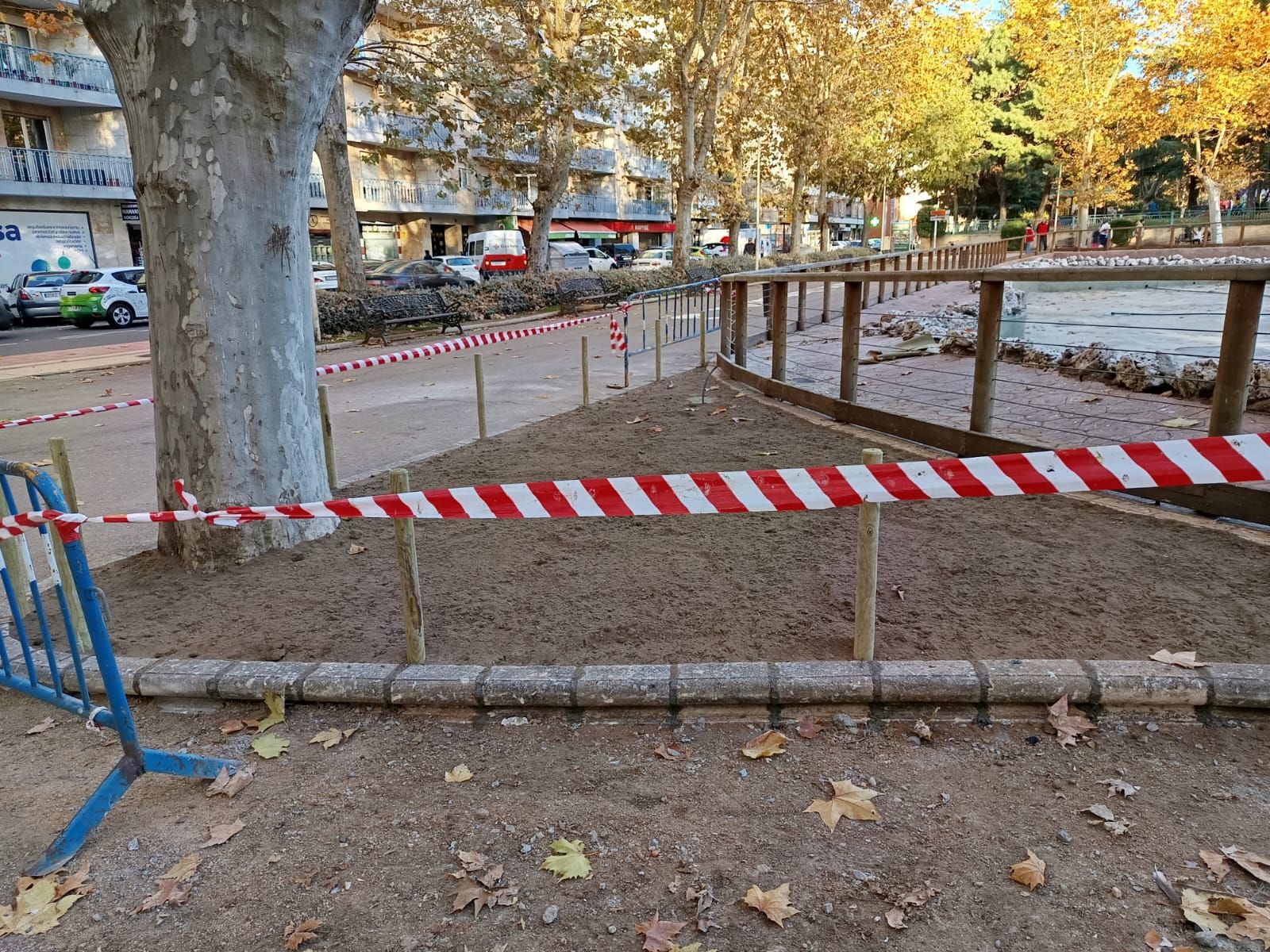El pequeño jardín creado en la zona que se encharcaba.