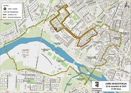 Los cortes de tráfico previstos este sábado en Salamanca por la carrera 'Corre sin resistencias'