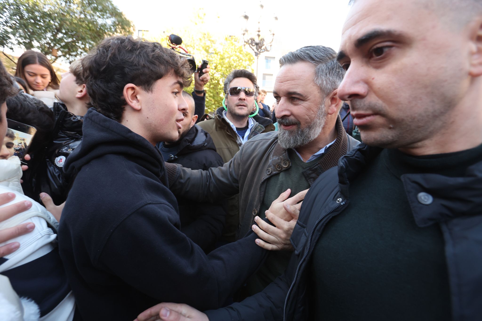 El acto de Santiago Abascal, líder de Vox, en Salamanca, en imágenes