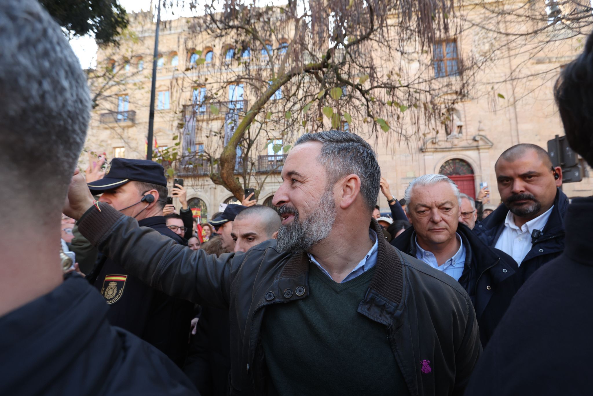 El acto de Santiago Abascal, líder de Vox, en Salamanca, en imágenes