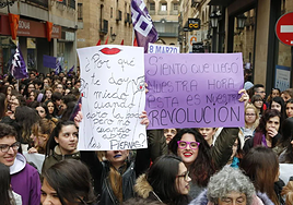Imagen de archivo de una manifestación del Día de la Mujer en Salamanca