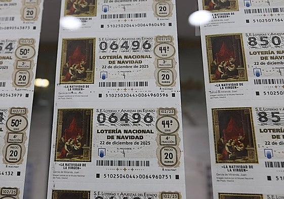 Imagen de varios décimos de la Lotería Nacional de Navidad.