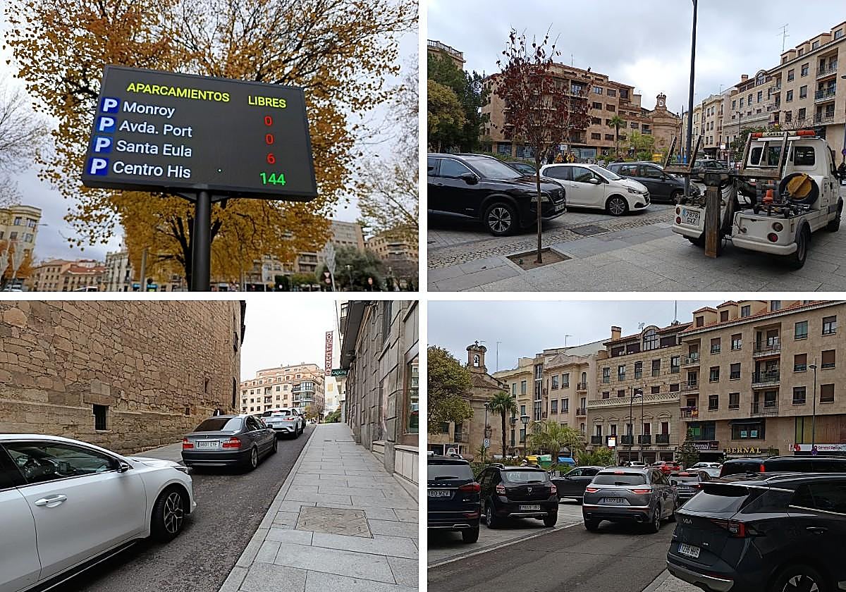 Colas, grúa y multas este puente en Salamanca: el lleno en los parkings del centro pone imposible aparcar