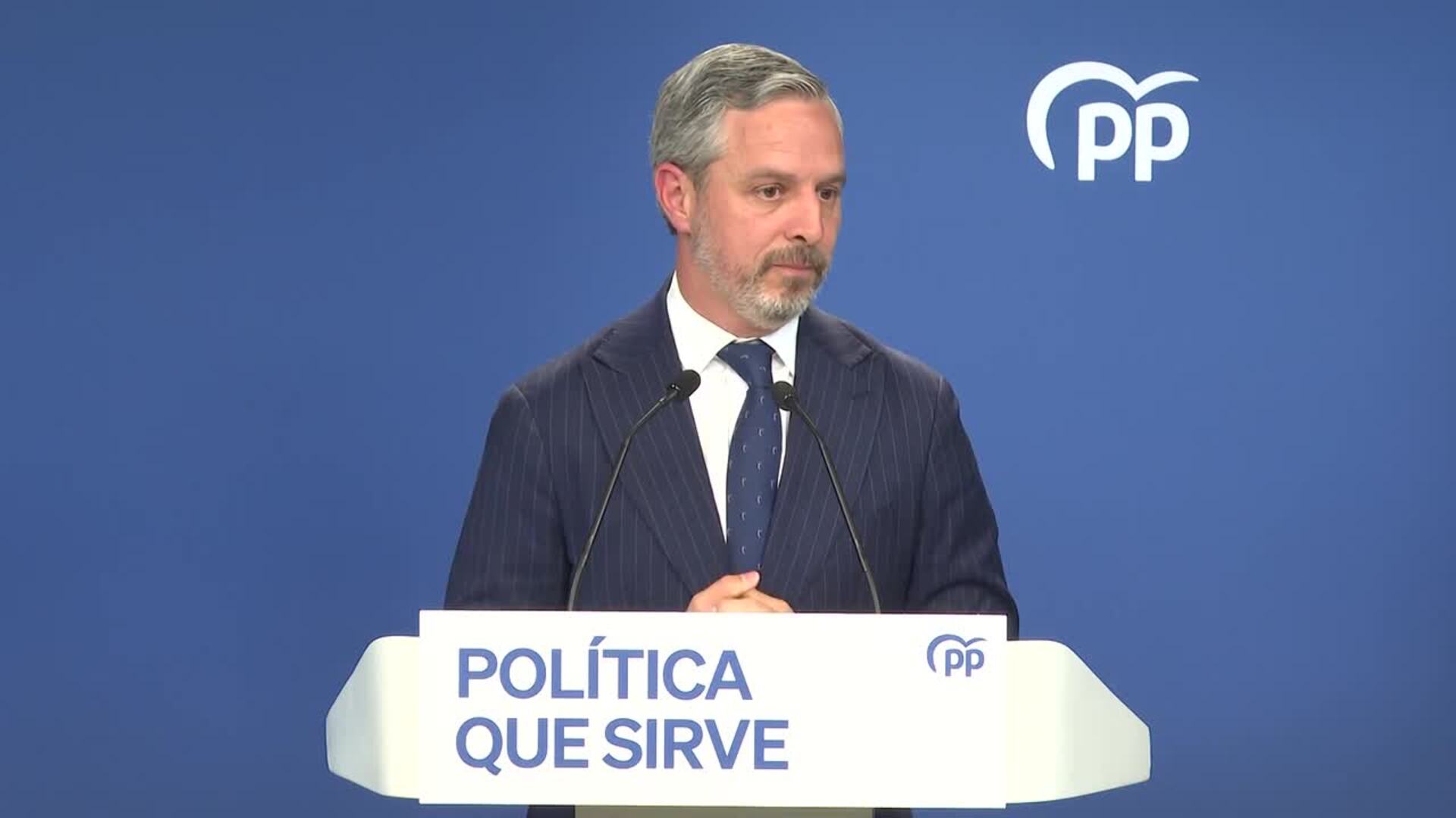 Bravo avisa, ante la OPA del BBVA sobre el Sabadell que sin garantías, el PP "estará en contra"