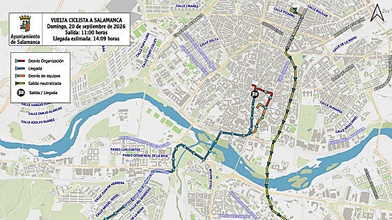 La Vuelta Ciclista a Salamanca provocará cortes de tráfico este domingo en la ciudad