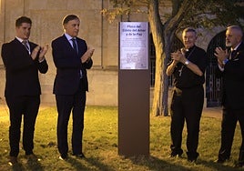 Inauguración del nombre de la nueva plaza del Cristos del Amor y de la Paz.