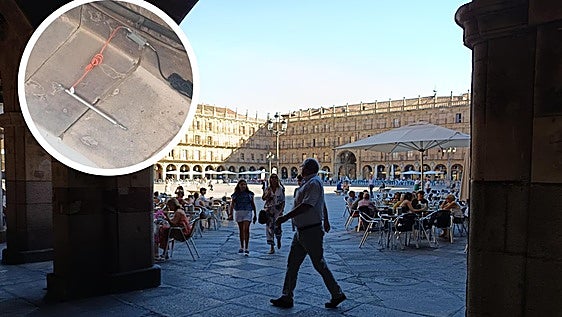 El fisurómetro y sensor de grietas instalado en Salamanca que chequea su monumental Plaza Mayor por primera vez en la historia