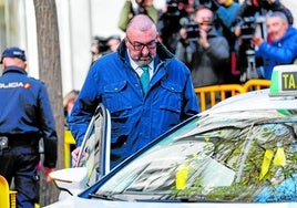 Koldo García am Dienstag nach seiner Aussage vor Gericht.