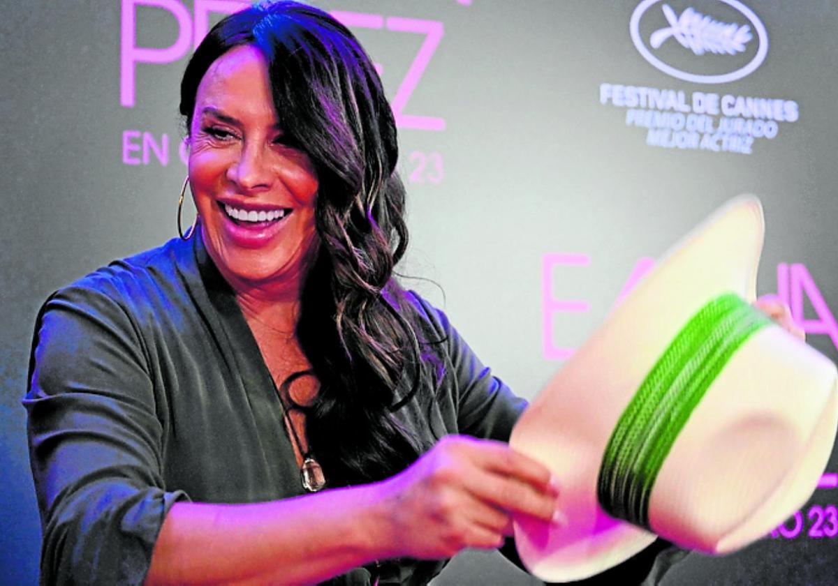 Gascón bei der Präsentation des Films am 17. Januar in Bogotá.