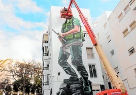 Wandbild im Viertel Isabel Simón.