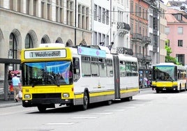Elektromobilität mit geringem Batteriebedarf: Oberleitungsbus in Schaffhausen.