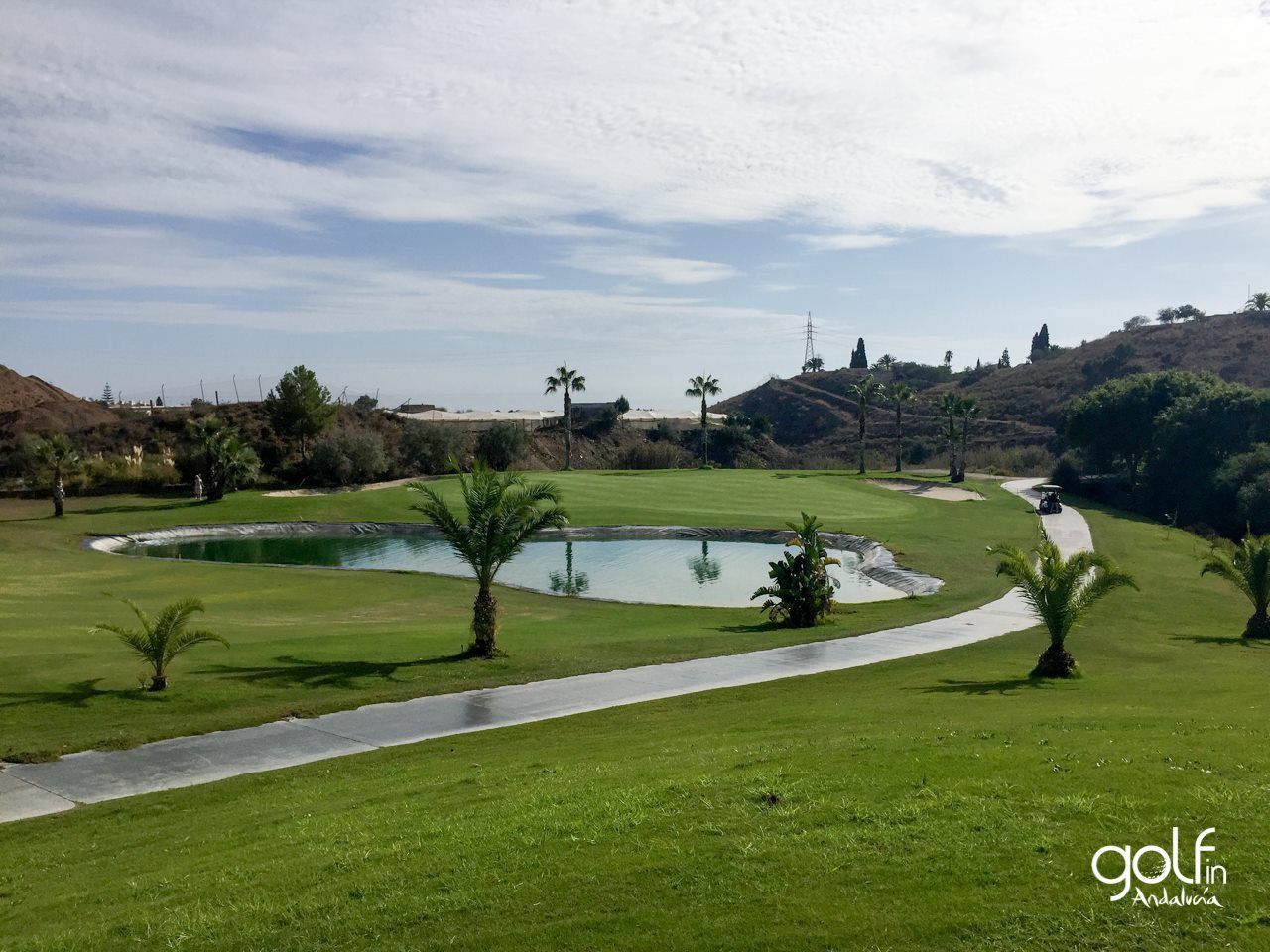 Einer der Teiche des Golfplatzes-