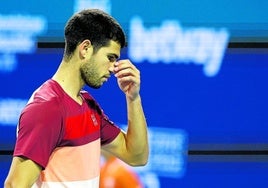 Der spanische Topstar Carlos Alcaraz ist dieses Jahr noch nicht in Form.