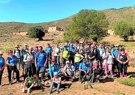 Wandergruppe in der Sierra de Gador in der Provinz Almería.