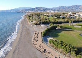 Nachbildung der Brücke an der Playa Granada, die Teil der Strecke ist, die noch vor dem Sommer ausgeschrieben werden soll.