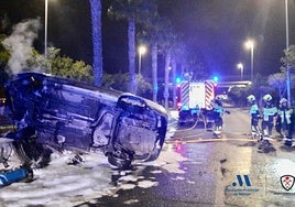 Bild des Zustands eines der beiden Fahrzeuge, die in den Unfall verwickelt waren.