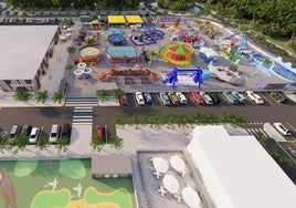 Computersimulation des künftigen Familienfreizeitparks Sould Park in Málaga.