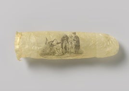 Das im Amsterdamer Rijksmuseum ausgestellte, knapp 200 Jahre alte Kondom.