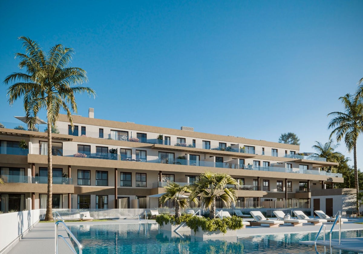 Projekt zum Bau von 142 Wohnungen neben der Pferderennbahn und dem neuen großen Park in Mijas schreitet voran