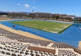 Bild des Leichtathletikstadions in Málaga, das während der Bauarbeiten in La Rosaleda das Heimstadion von Málaga sein wird.