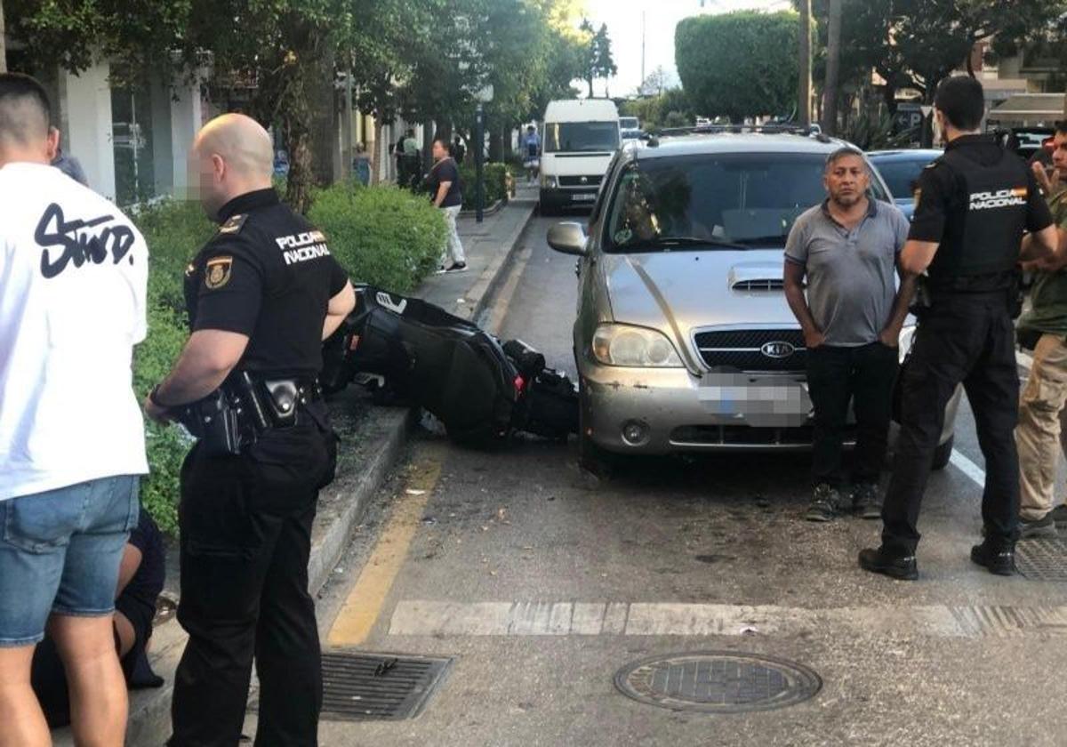 Verfolgungsjagd im Zentrum von Marbella endet mit drei Verletzten