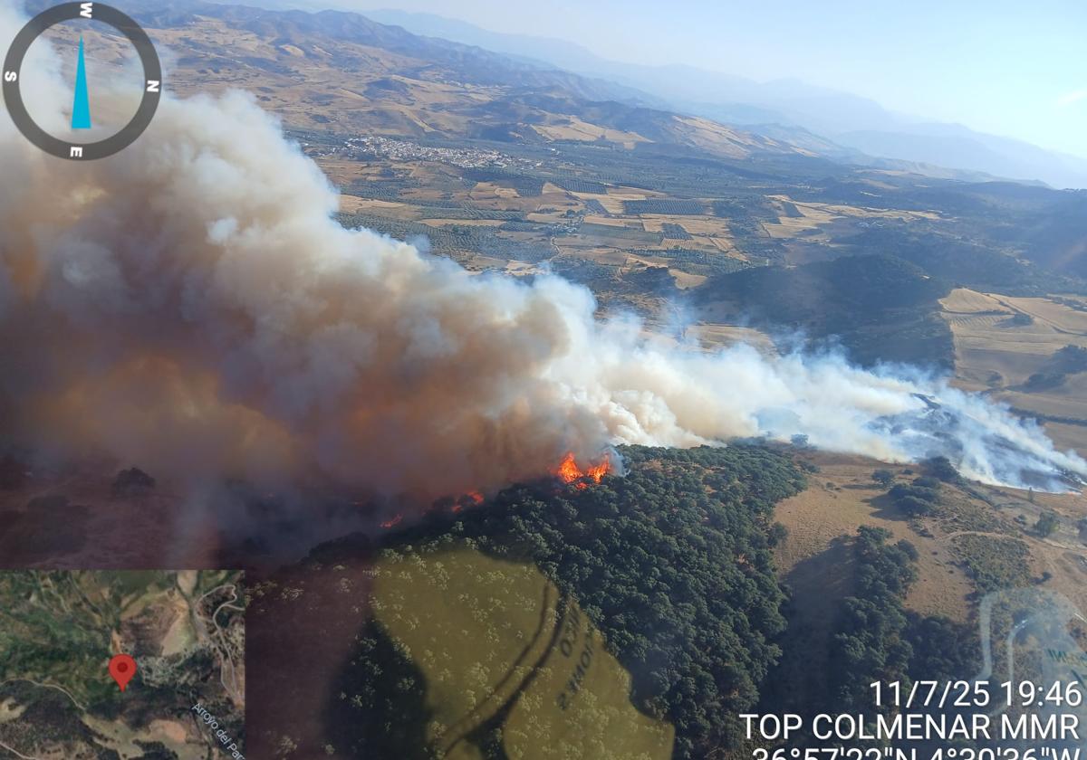 Feueralarm in Málaga mit drei Bränden in Villanueva de la Concepción, Álora und Casares
