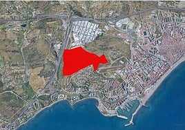 Lage des Grundstücks, im westlichen Bereich von Estepona.