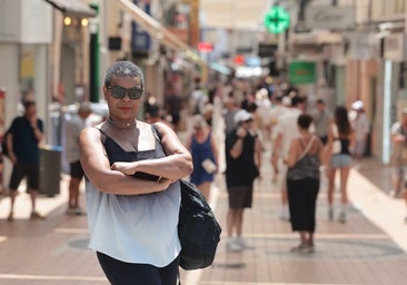Suzette Moncrief in der Calle San Miguel im Zentrum von Torremolinos.