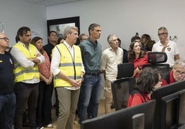 Sánchez besuchte diesen Sonntag den Kommandoposten Cecopi in Orense.