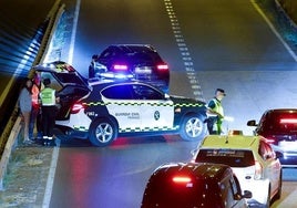 Eine Verkehtskontrolle in der Provinz Málaga.