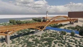 Computergrafik der künftigen Brücke.