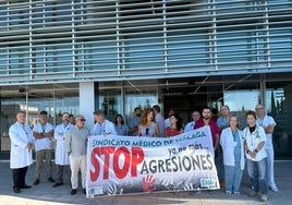 Kundgebung der Ärztegewerkschaft Malaga heute in Marbella.