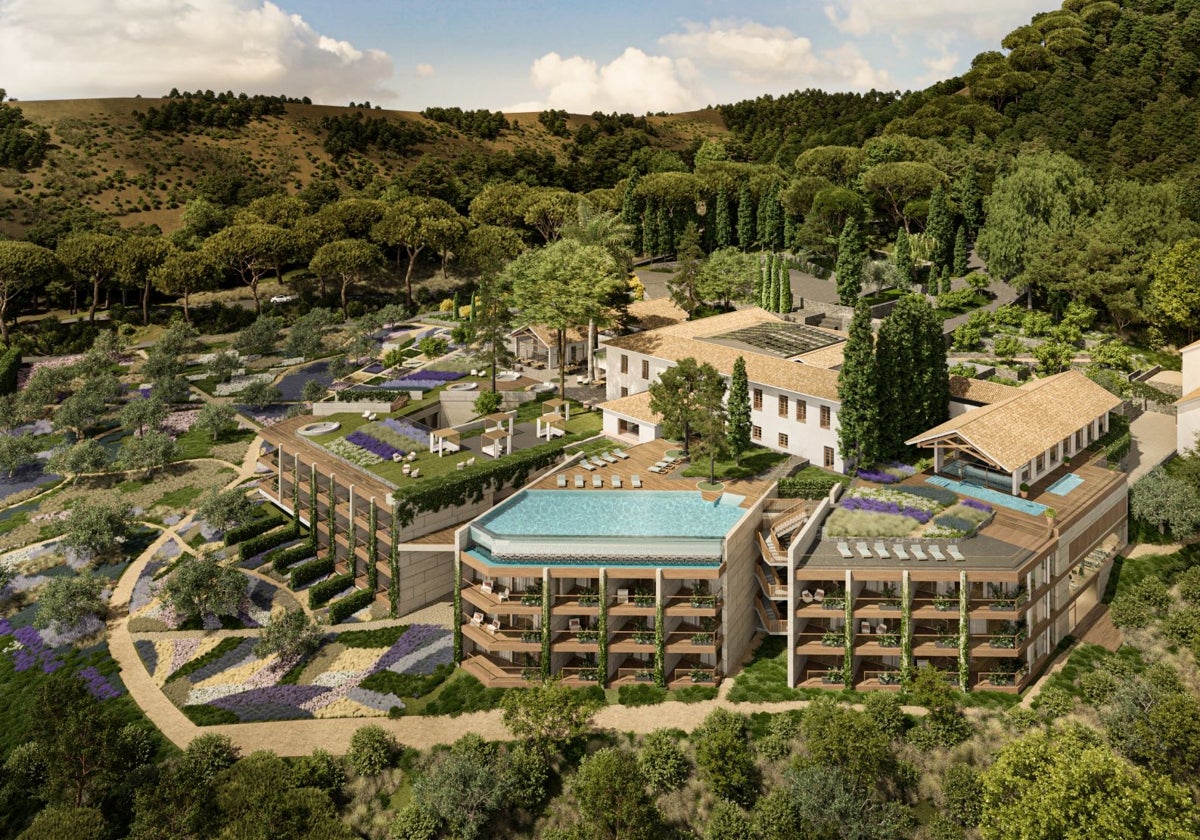 Computergrafik der Erweiterung des Hotels Cortijo la Reina.