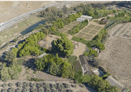 Luftaufnahme des Grundstücks in Ardales, auf dem sich das neue Umweltzentrum «Málaga Viva Lab» befinden wird.