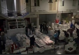 Die Fischhalle, heute Morgen ohne Strom.