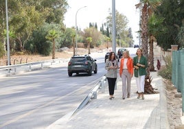 Die Stadträtin für Entwicklung, Rocío Díaz, und die Bürgermeisterin von Marbella, Ángeles Muñoz, haben die Arbeiten besucht.