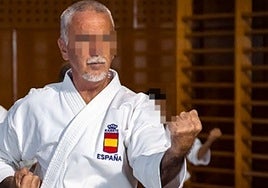 Der mittlerweile aus dem Spanischen Karateverband ausgeschlossene Trainer während seiner aktiven Phase.