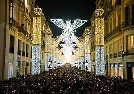 Letztes Jahr schmückten Weihnachtsengel die Calle Larios.