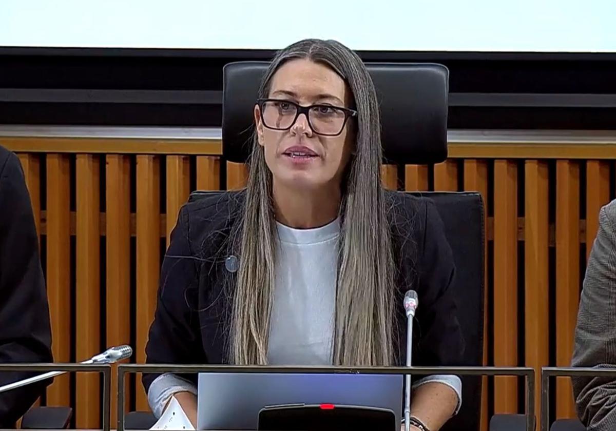 Die Sprecherin von Junts per Catalunya, Míriam Nogueras.