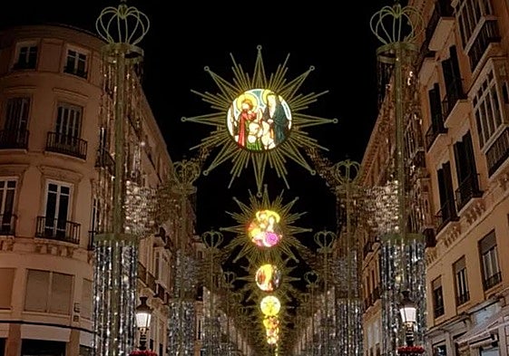 Málaga als leuchtende Weihnachtshochburg.