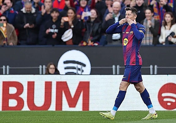 Robert Lewandowski nach dem ersten Tor.